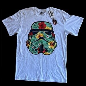 Mens‎ Star Wars NWT Floral Stormtrooper T-Shirt Size Medium Unisex Cotton Disney